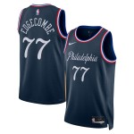 Maillot NBA Philadelphia 76ers VJ Edgecombe Nike 2025-26 City Edition Navy Swingman - Homme